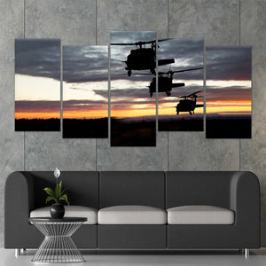 Three Military Helicopters Wall Art-Stunning Canvas Prints
