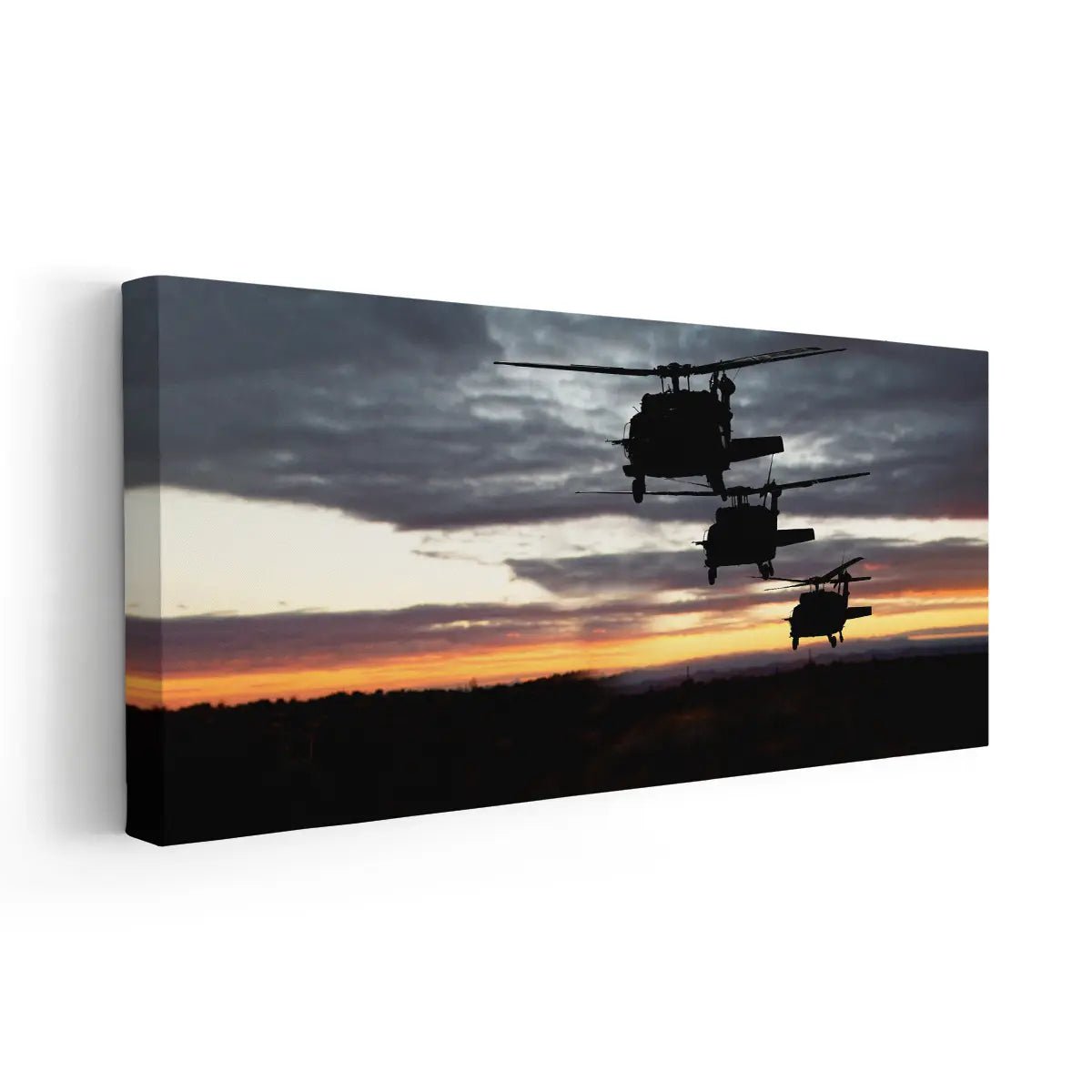Three Military Helicopters Wall Art-Stunning Canvas Prints