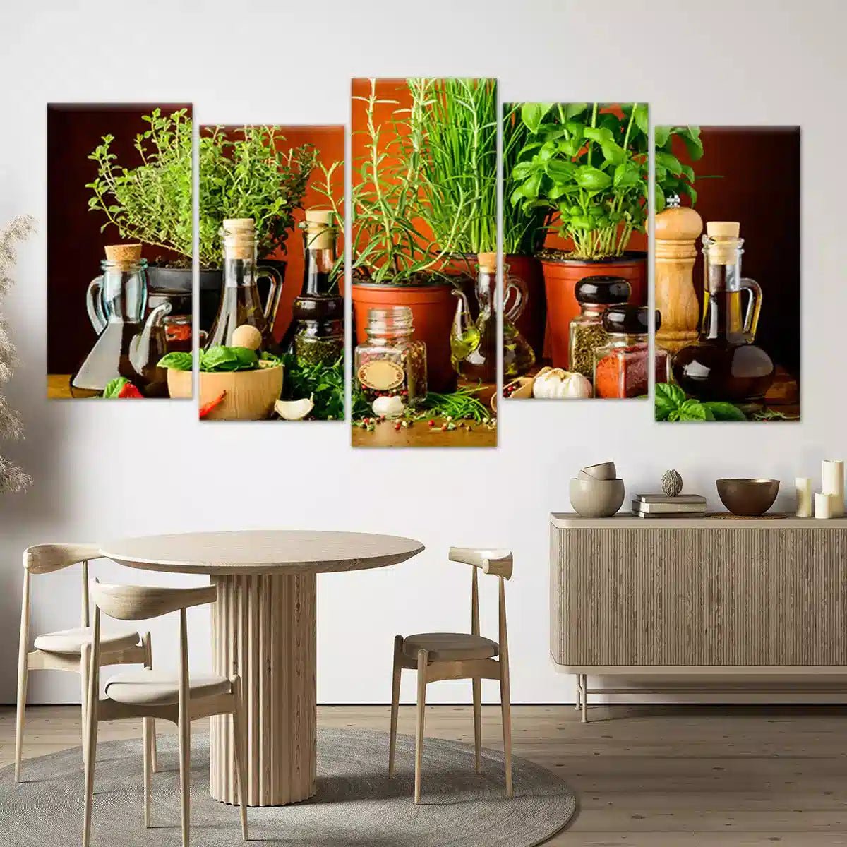 Herbs Spices And Olive Oil Wall Art-Stunning Canvas Prints