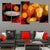 Aromatic Red Wine Glass Multi Panel Canvas Wall Art