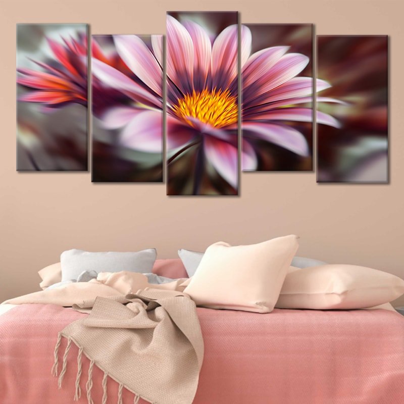 Artistic Painted Flower Canvas Wall Art