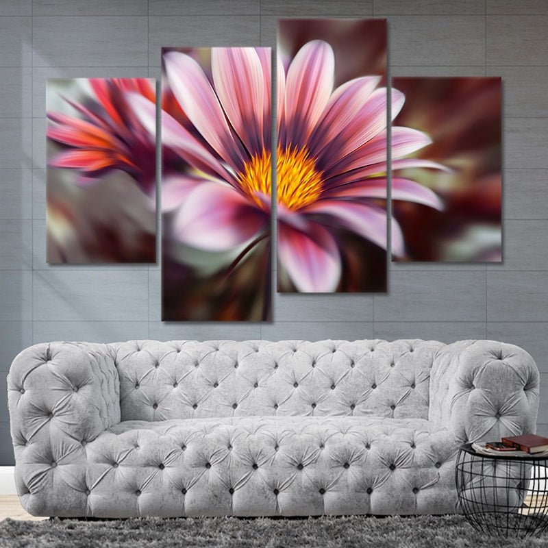 Artistic Painted Flower Modern Wall Art Decor