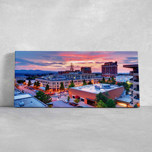 Asheville Sunset Skyline Wall Art Canvas-Stunning Canvas Prints