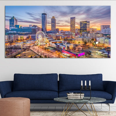 skyline of atlanta canvas wall art large