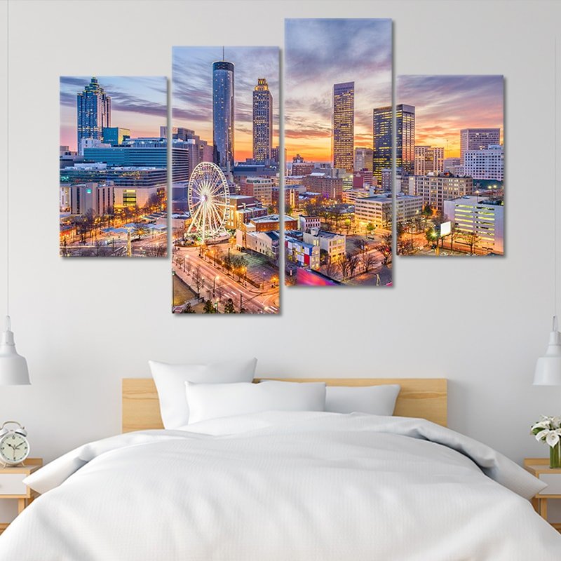 Atlanta Skyline Wall Art Canvas-Stunning Canvas Prints
