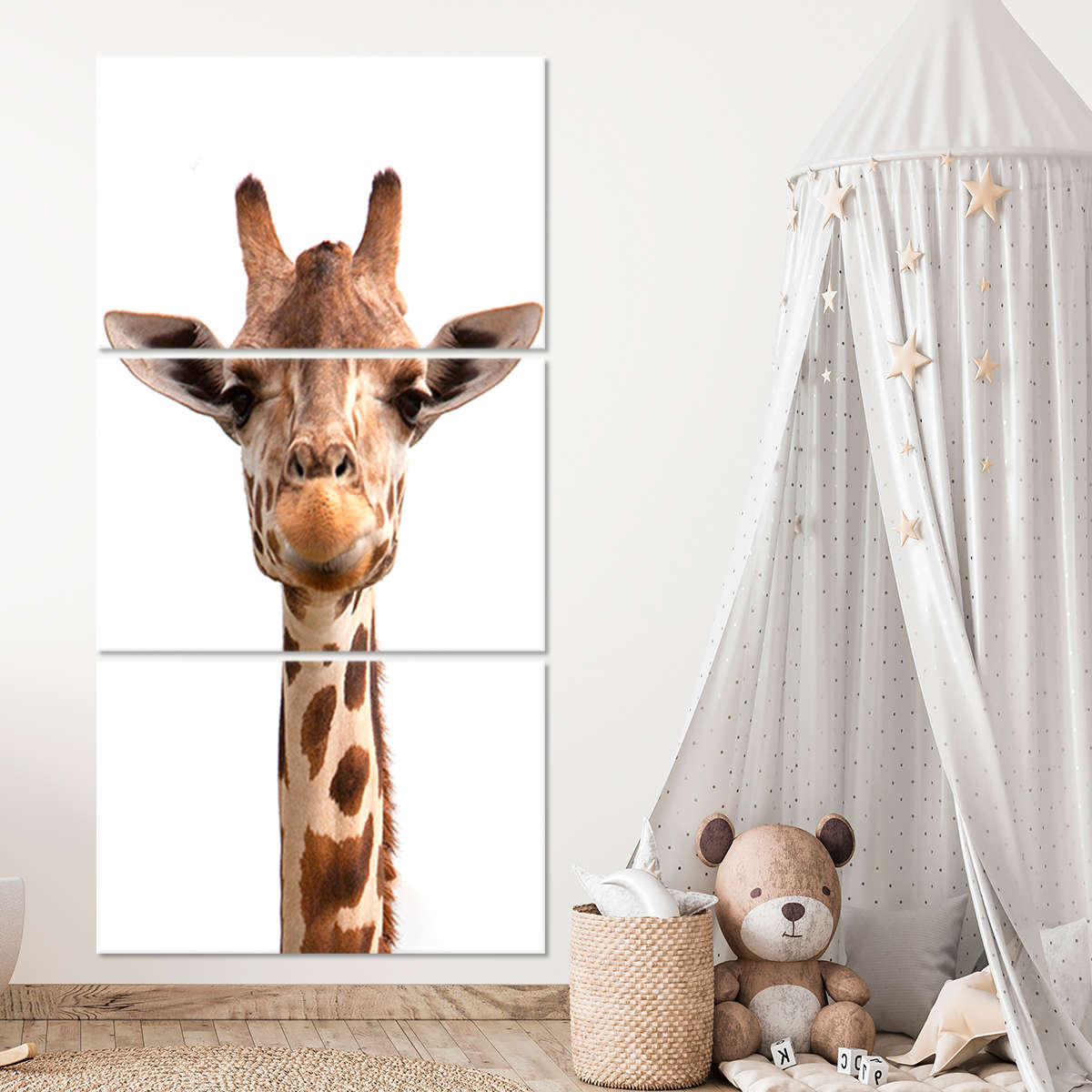 Baby Giraffe Canvas Wall Art