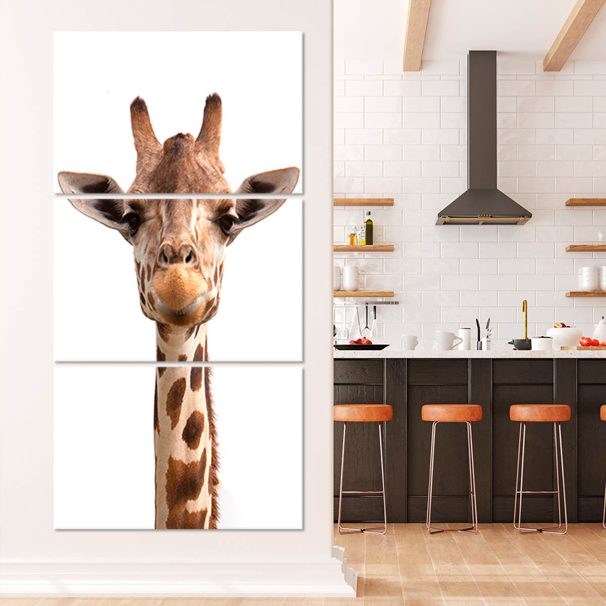 Baby Giraffe Canvas Wall Art