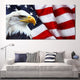 Bald American Eagle And Flag Wall Art Canvas-Stunning Canvas Prints