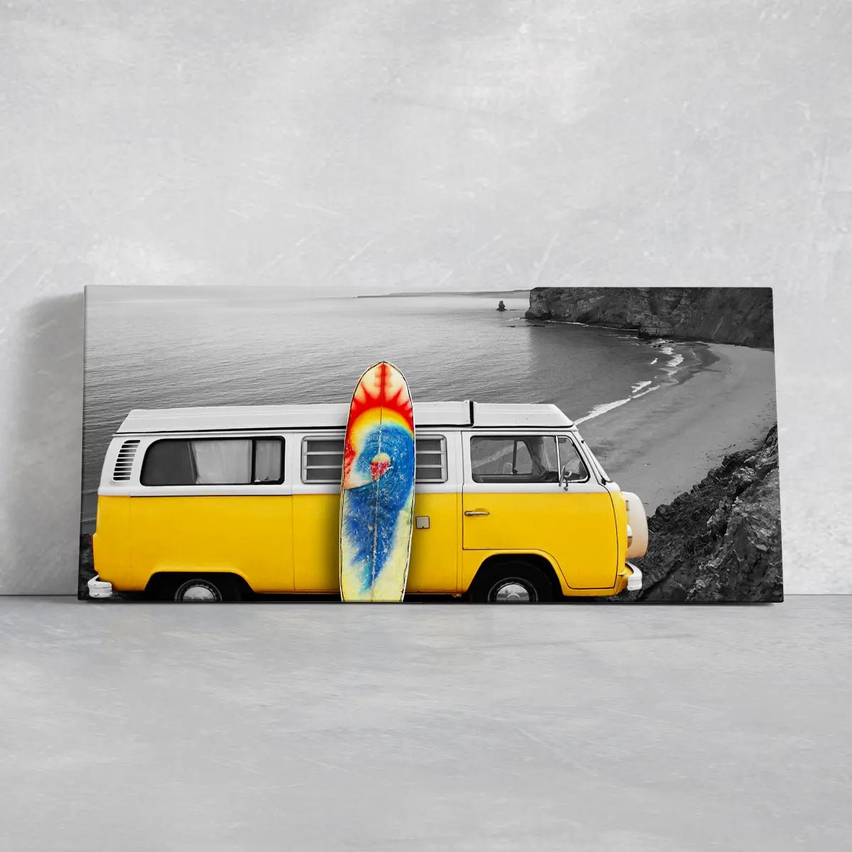 Vintage Surf WV Van Wall Art Canvas Print-Stunning Canvas Prints