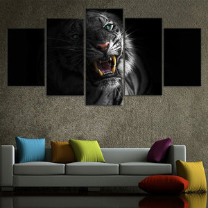 Black And White Tiger Pop Wall Art Canvas-Stunning Canvas Prints