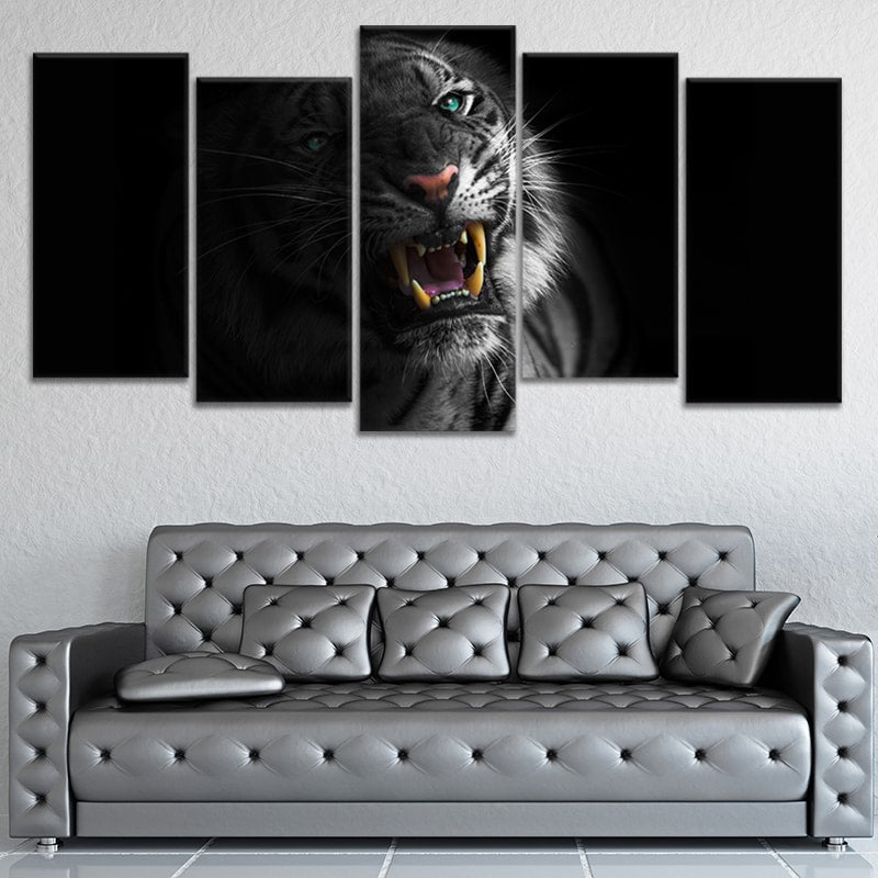 Black And White Tiger Pop Wall Art Canvas-Stunning Canvas Prints