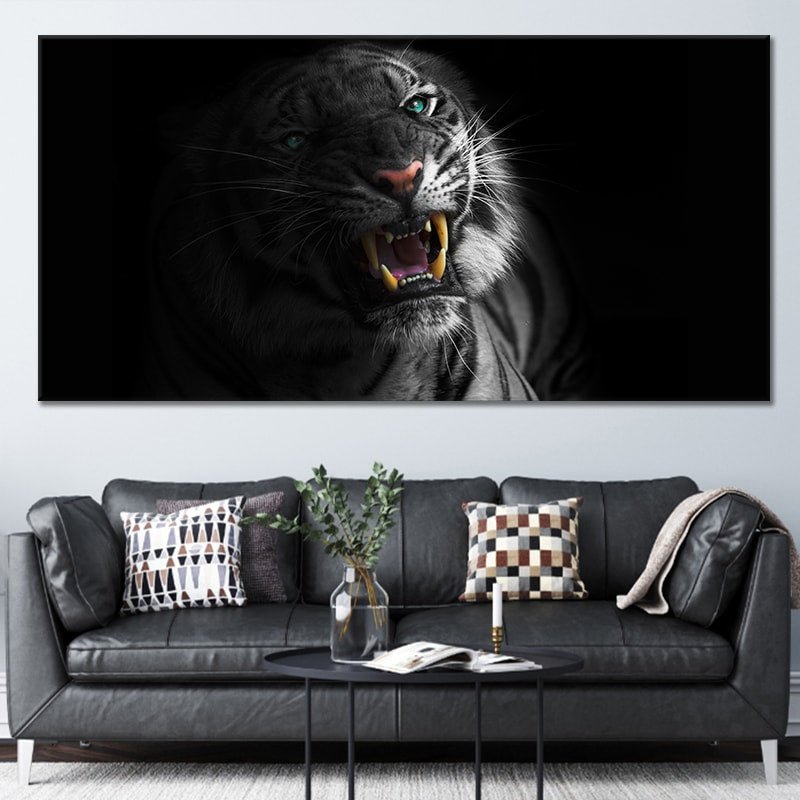Black And White Tiger Pop Wall Art Canvas-Stunning Canvas Prints