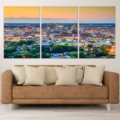 Birmingham Alabama Cityscape Wall Art-Stunning Canvas Prints