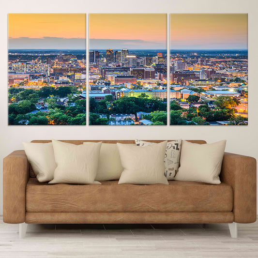 Birmingham Skyline Wall Art Canvas-Stunning Canvas Prints