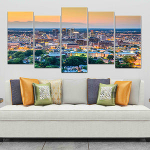 Birmingham Skyline Wall Art Canvas-Stunning Canvas Prints