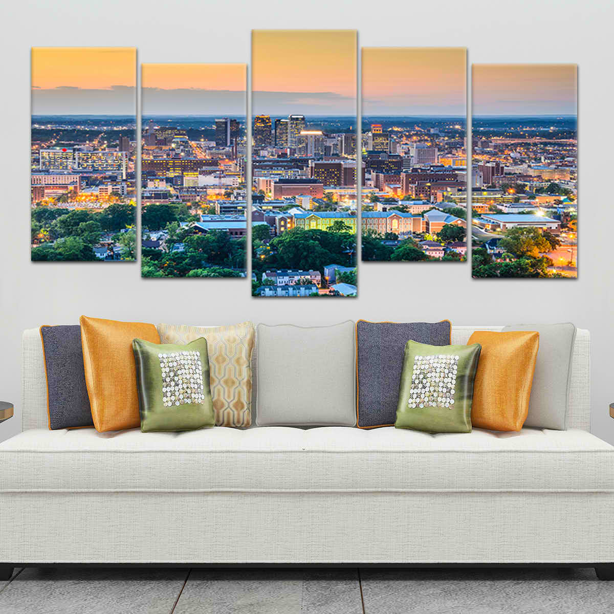 Birmingham Skyline Wall Art Canvas-Stunning Canvas Prints