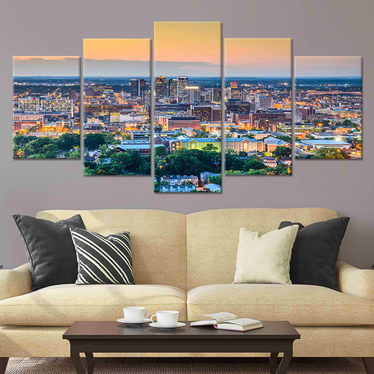 Birmingham Skyline Wall Art Canvas-Stunning Canvas Prints