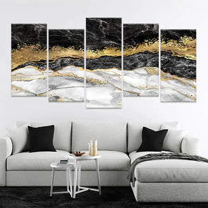 Gold Foil Abstract Wall Art-Stunning Canvas Prints