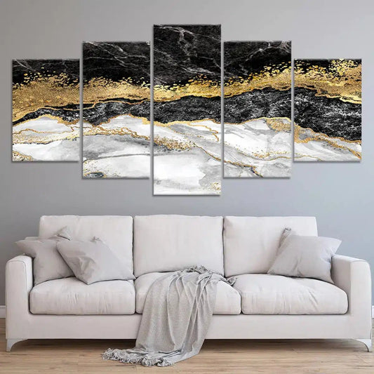 Gold Foil Abstract Wall Art-Stunning Canvas Prints