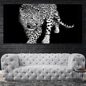 Black And White Jaguar Wall Art Canvas-Stunning Canvas Prints