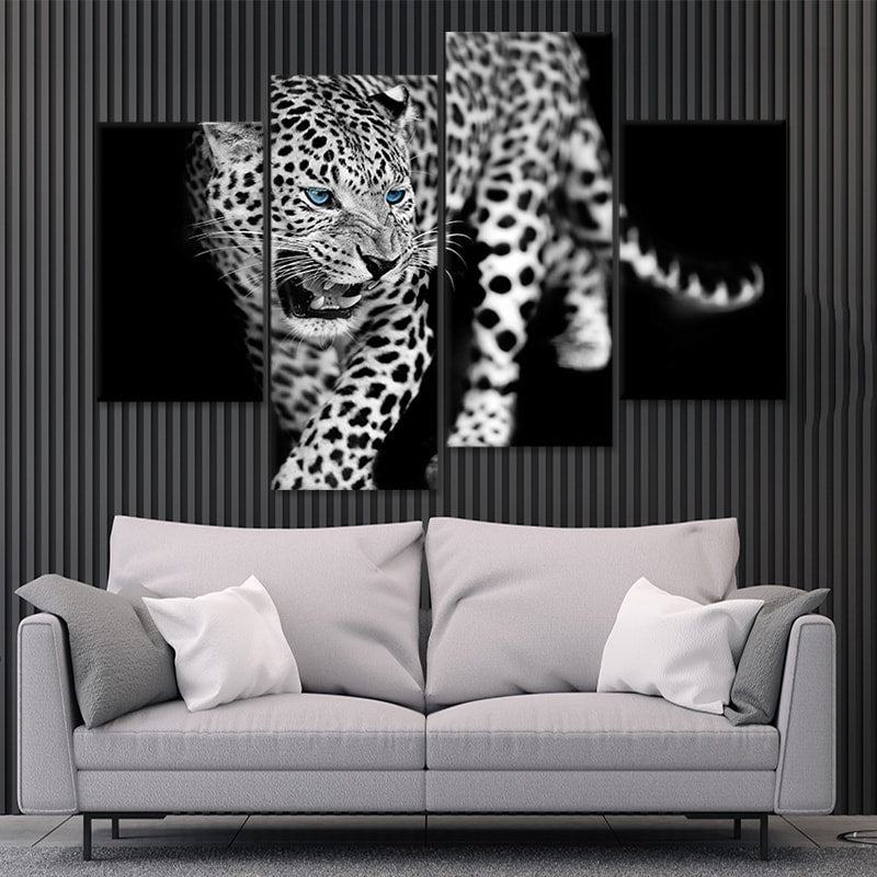 Black And White Jaguar Wall Art Canvas-Stunning Canvas Prints