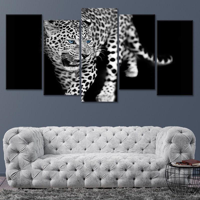 Black And White Jaguar Wall Art Canvas-Stunning Canvas Prints