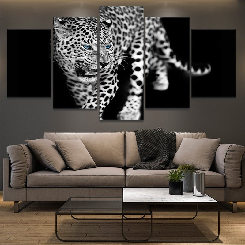 Black And White Jaguar Wall Art Canvas-Stunning Canvas Prints