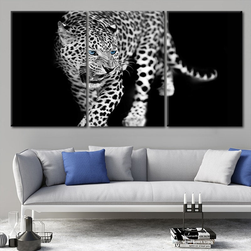 Black And White Jaguar Wall Art Canvas-Stunning Canvas Prints