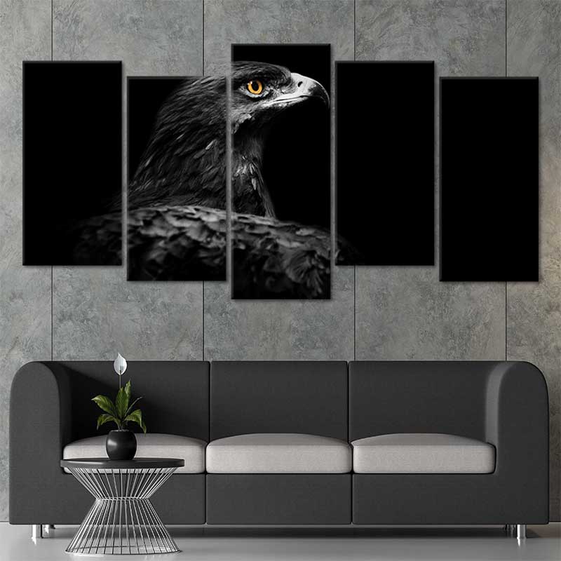 Black Eagle Multi Panel Canvas Wall Art