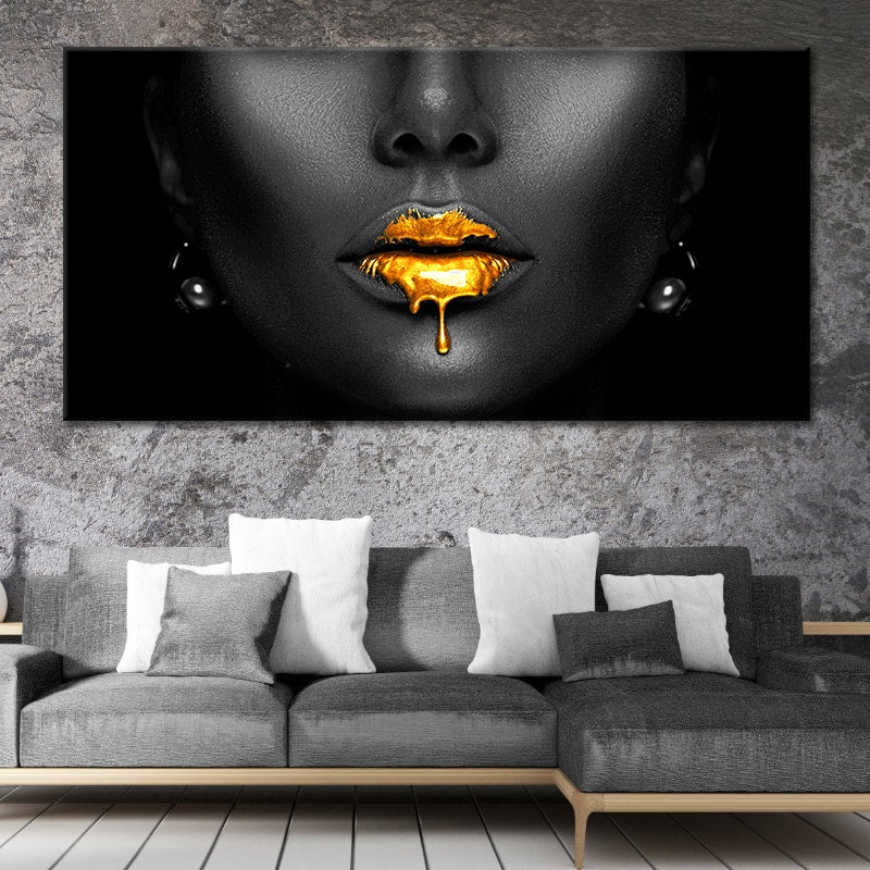 Dripping Lips Canvas Wall Art Set