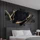 Black and Gold Wall Art For Living Room, black canvas art, marble abstract wall art, modern bedroom wall art​