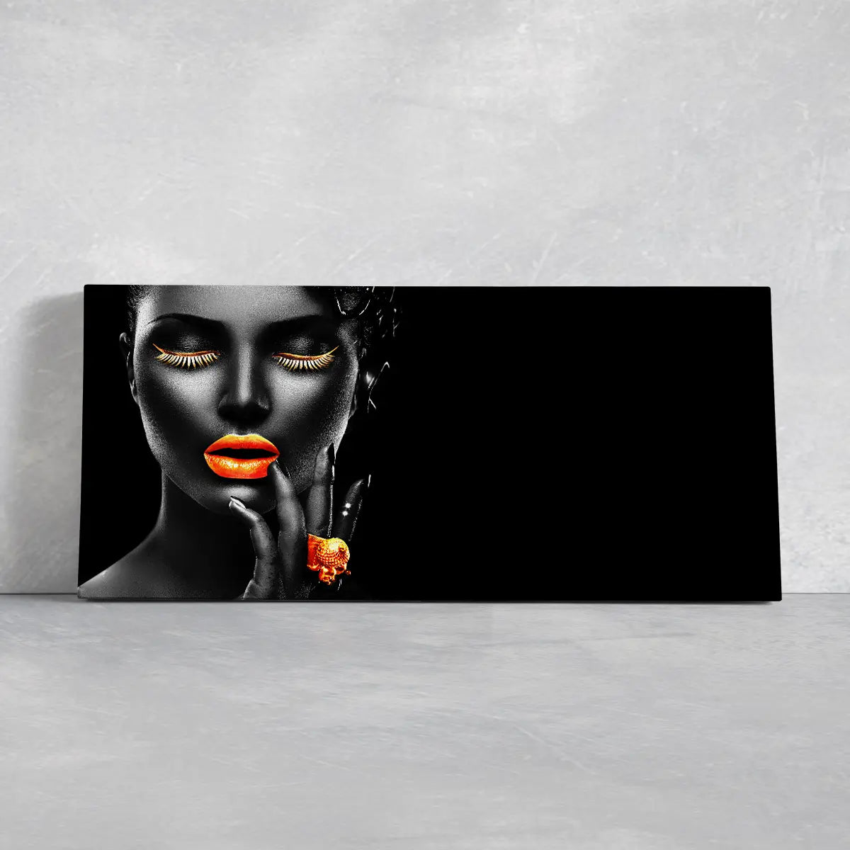 Orange Lips Wall Art-Stunning Canvas Prints