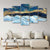 Blue And Gold Abstract Wall Art