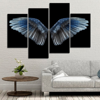 Fallen Angel Wings Multi Panel Canvas Wall Art