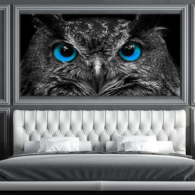 Blue Eyed Owl Multi Panel Canvas Wall Art