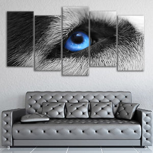 Blue Eyed Wolf Wall Art Canvas-Stunning Canvas Prints