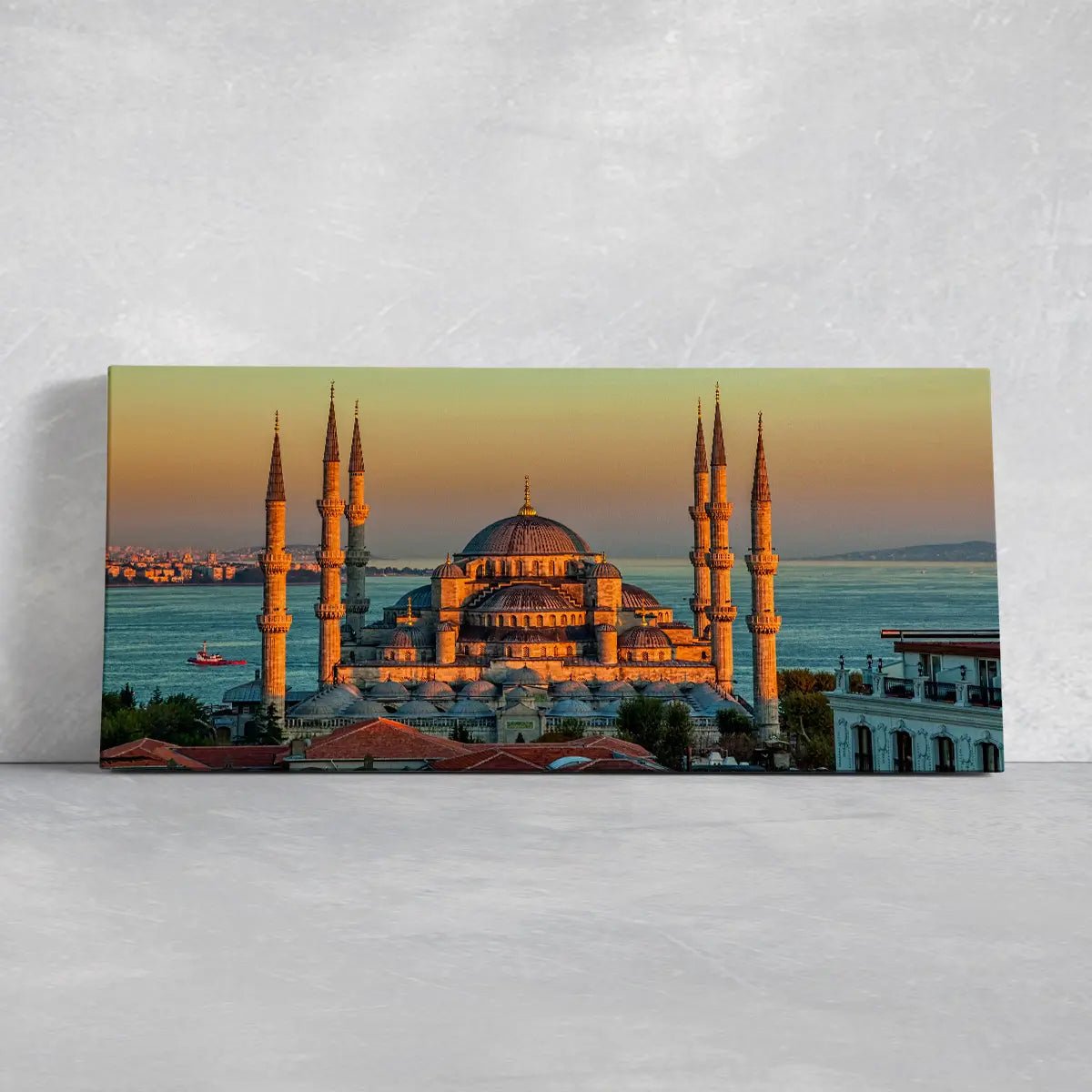 Blue Mosque Artwork Canvas, Large Islamic Wall Art, Istanbul wall art, serenity prayer wall art