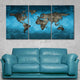 Ocean World Map Wall Art Canvas Print-Stunning Canvas Prints