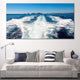 Boat Wake Ocean Print, Coastal Canvas Artwork, Nautical Wall Art, Large Seascape Painting, Ocean Waves Photography, Marine-Themed Decor, Horizon Ocean Scene