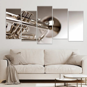 Brass Trumpet Wall Art Canvas Print-Stunning Canvas Prints