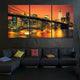 Brooklyn Bridge At Dusk Skyline Wall Art Canvas-Stunning Canvas Prints