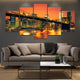 Brooklyn Bridge At Dusk Skyline Wall Art Canvas-Stunning Canvas Prints
