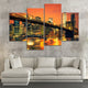 Brooklyn Bridge At Dusk Skyline Wall Art Canvas-Stunning Canvas Prints