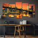 Brooklyn Bridge At Dusk Skyline Wall Art Canvas-Stunning Canvas Prints