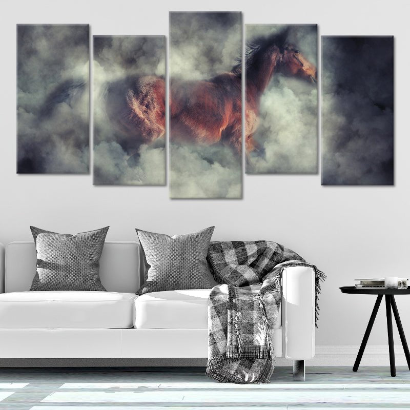 Brown Horse Multi Panel Canvas Wall Art