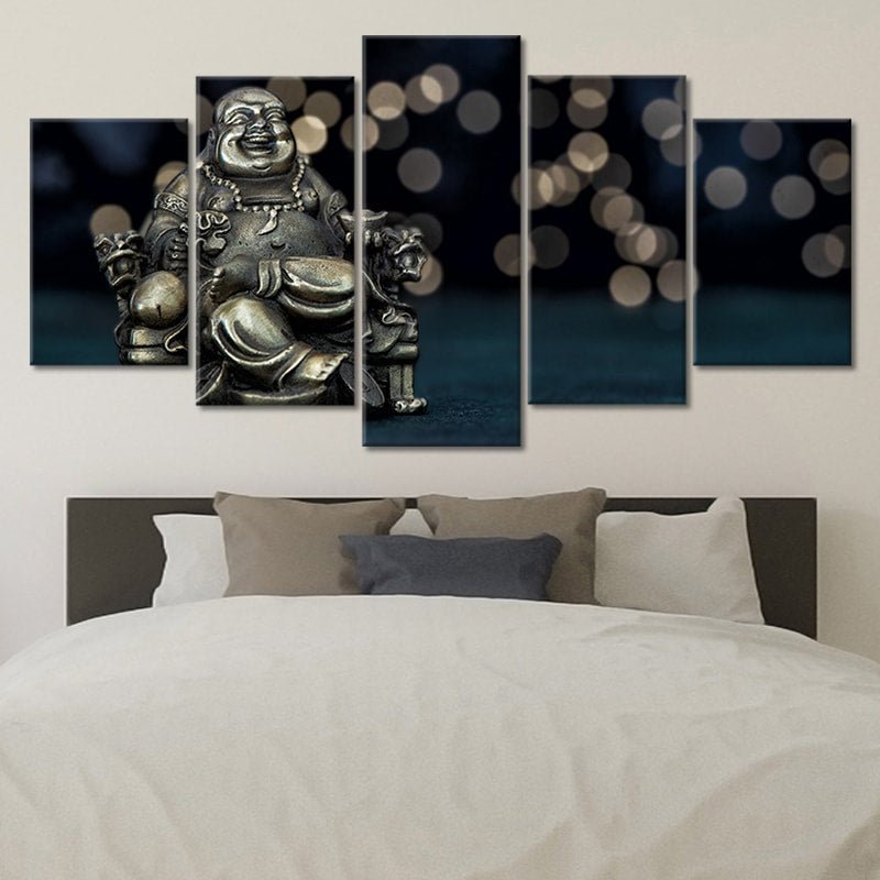 Modern Buddha Painting Canvas - Peaceful Artwork, zen wall art for living room