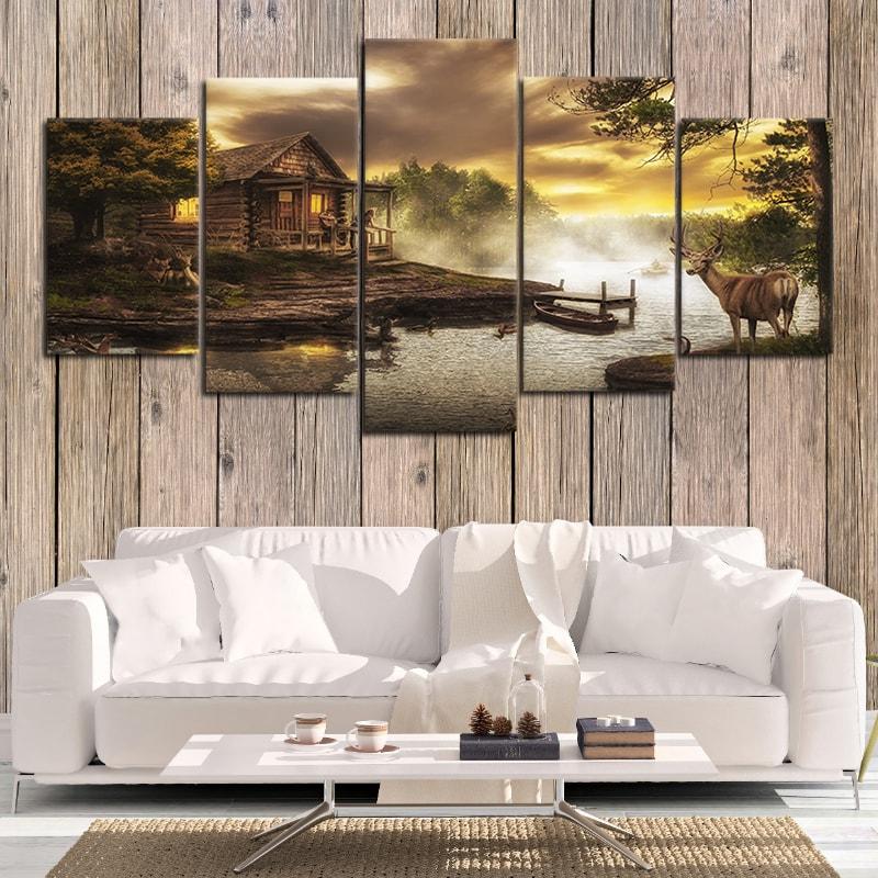 Rustic Wall Art For Cabin Wall Decor Large Painting, Artwork & Poster