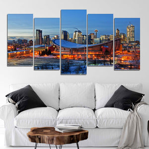 Calgary Skyline Wall Art Canvas-Stunning Canvas Prints