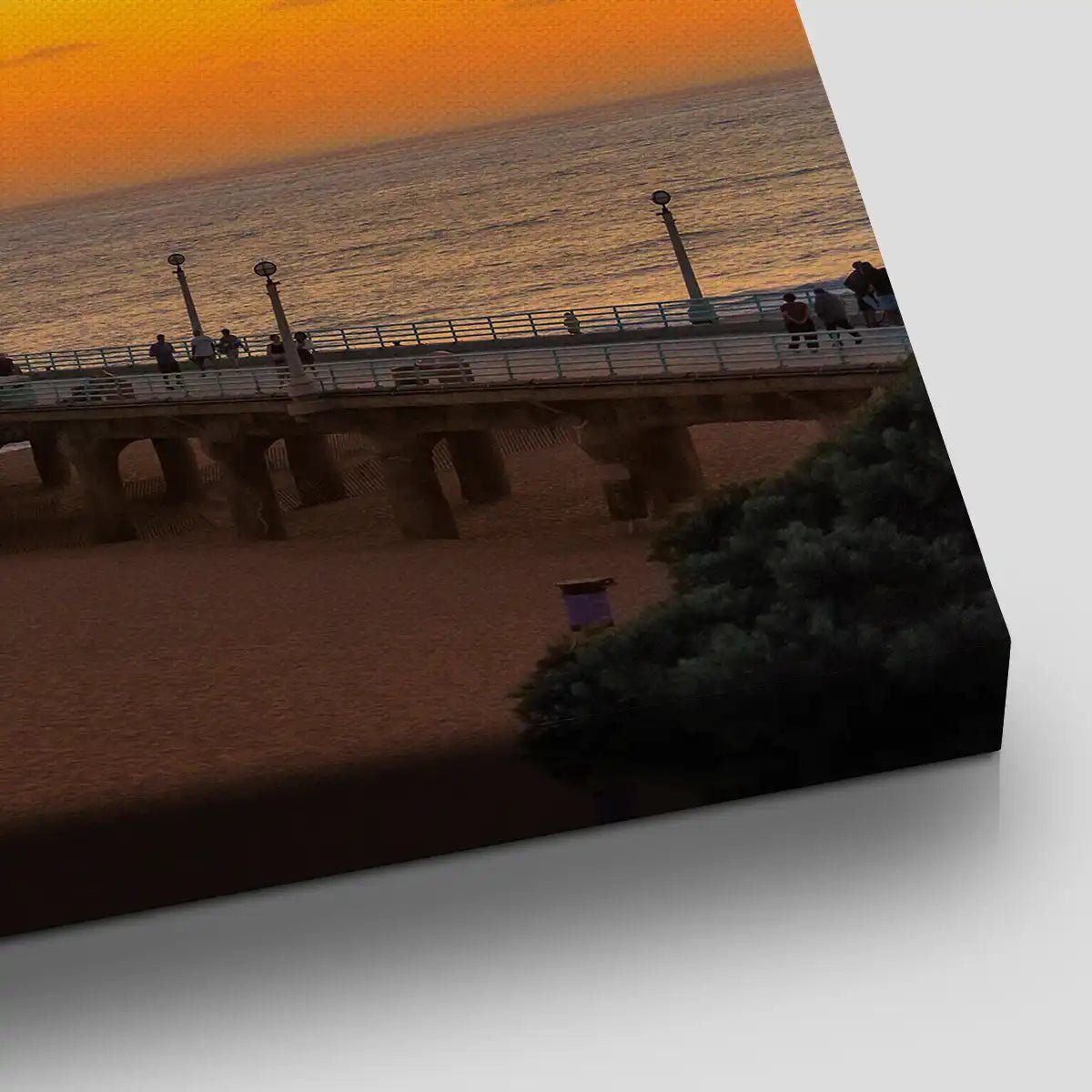 Santa Monica Sunset Beach Wall Art Canvas-Stunning Canvas Prints