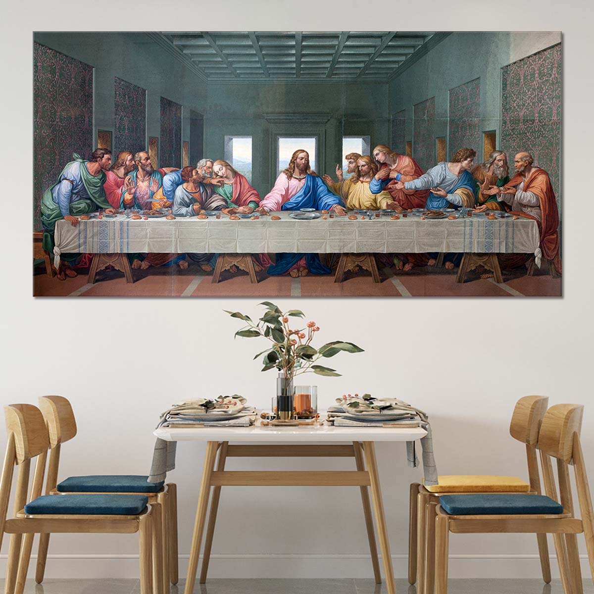Last Supper Painting Catholic Art Print For Bedroom